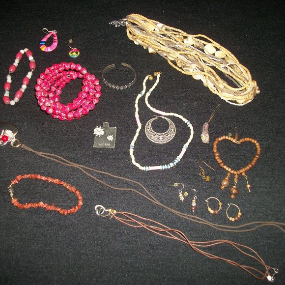 BOHO BEADS RETRO JEWELRY & PARTS BUNDLE - Picture 1 of 4